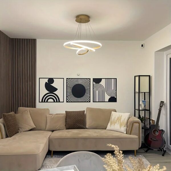Bohemian Geometric Metal Wall Art - Image 4