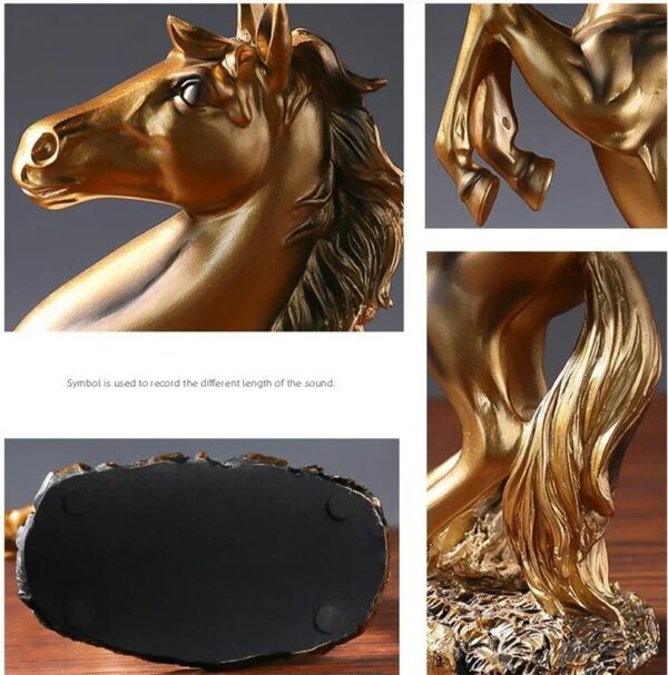 Elegant Resin Horse Sculpture Decor - Image 3