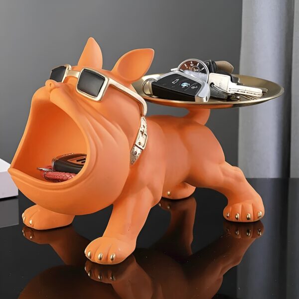 Resin French Bulldog Tray Statue - Image 4