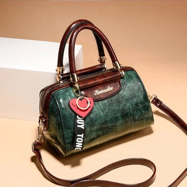 Luxury Crocodile PU Leather Handbag - Image 4