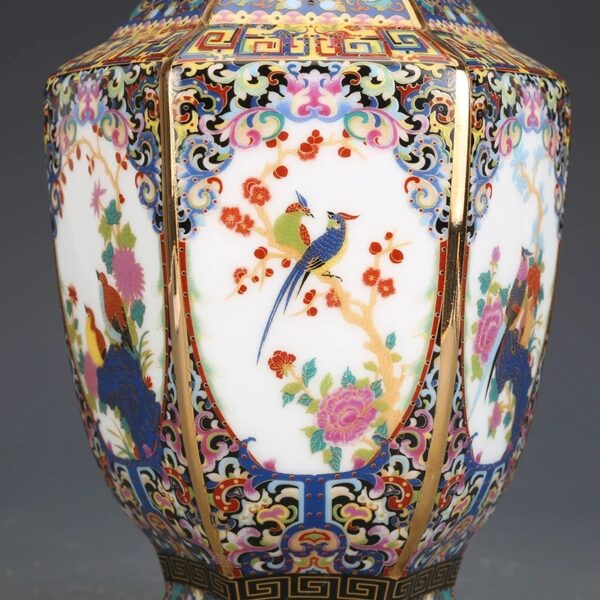 Antique Chinese Porcelain Square Vase - Image 5