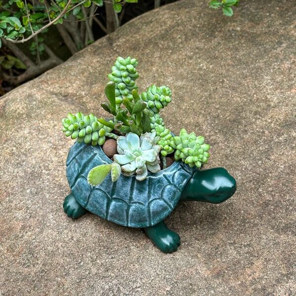 Cute Resin Turtle Plant Pot - Image 4