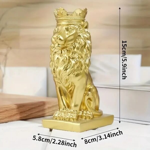 Crowned Lion King Statue - Image 12