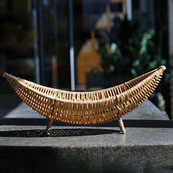Oval Wicker Fruit Serving Basket - Image 5