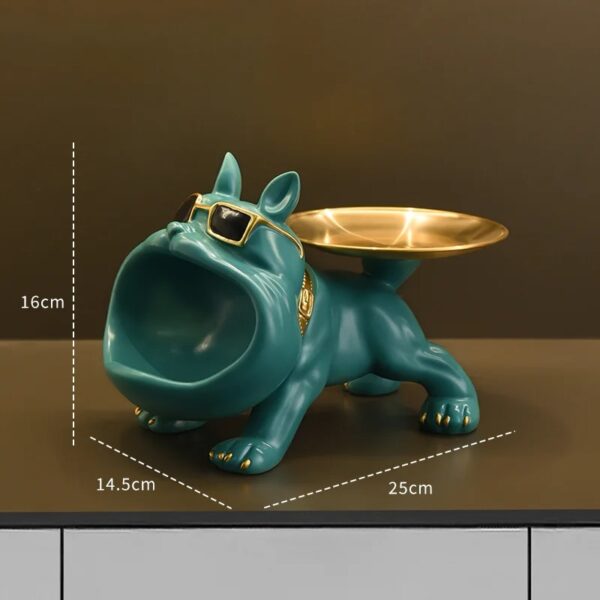 Resin French Bulldog Tray Statue - Image 5
