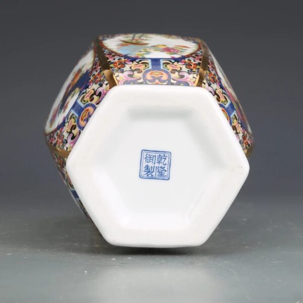 Antique Chinese Porcelain Square Vase - Image 6