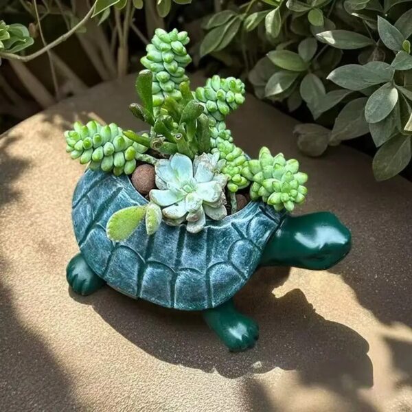 Cute Resin Turtle Plant Pot - Image 5