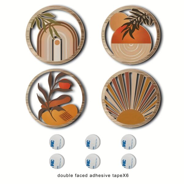 Bohemian Wooden Wall Art Set - Image 6