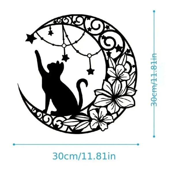 Moon Cat Silhouette Wall Art - Image 6