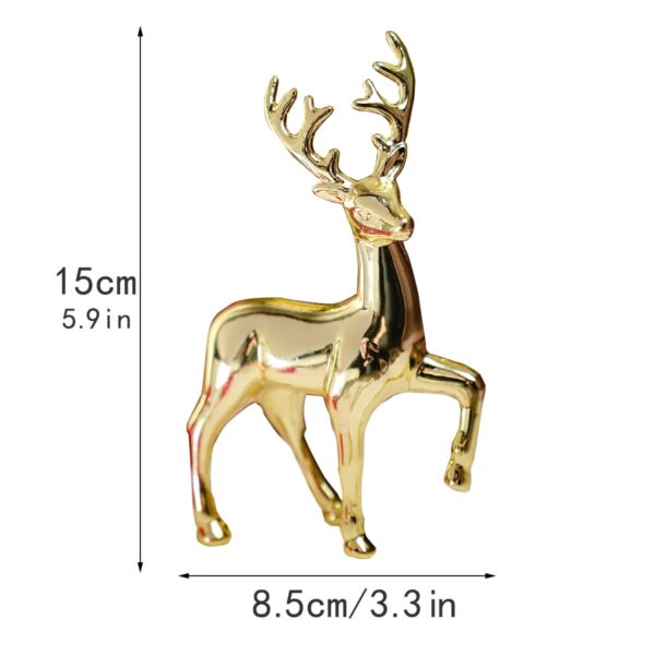 Golden/Silver Resin Deer Figurine Decor - Image 6