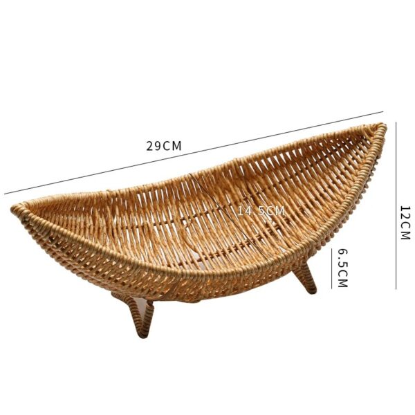 Oval Wicker Fruit Serving Basket - Image 6