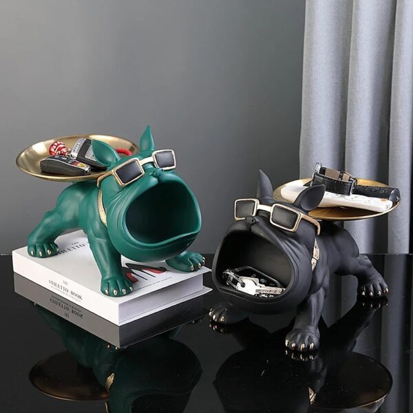 Resin French Bulldog Tray Statue - Image 6