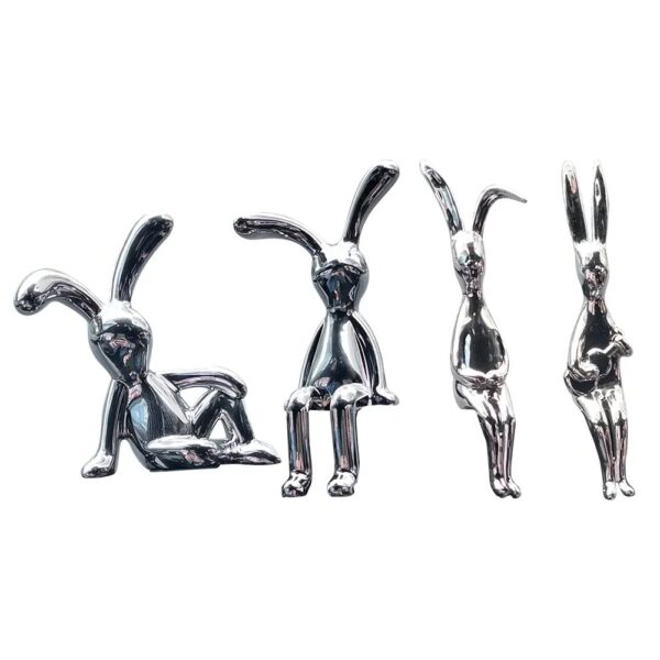 Silver Bunny Console Desk Decor - Image 6