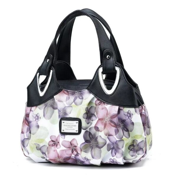 Trendy Vegan Leather Printed Handbag - Image 7