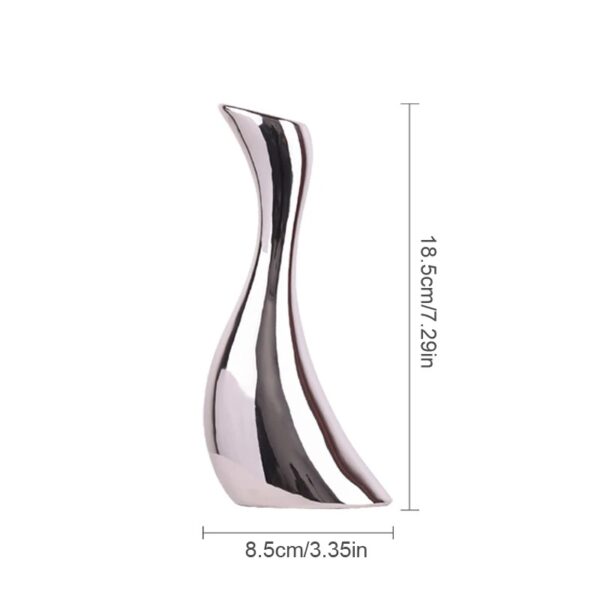 Silver Electroplated Ceramic Vase Decor - Image 7