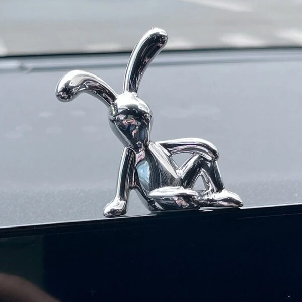 Silver Bunny Console Desk Decor - Image 7