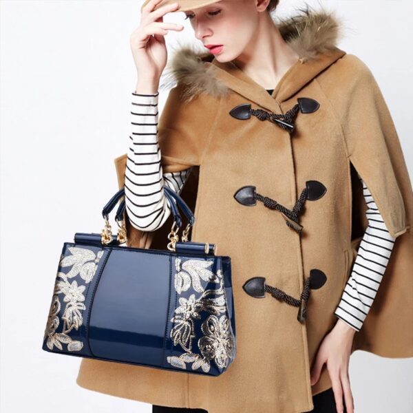 Luxury Patent Leather Shoulder Bag - Image 7