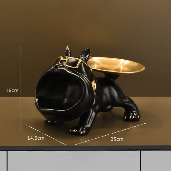Resin French Bulldog Tray Statue - Image 7
