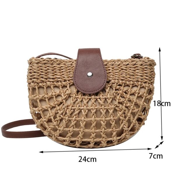 Boho Summer Straw Crossbody Bag - Image 11
