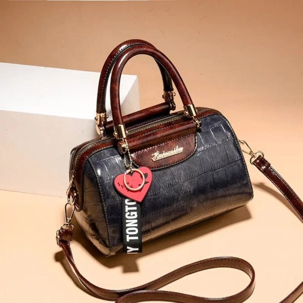 Luxury Crocodile PU Leather Handbag - Image 7