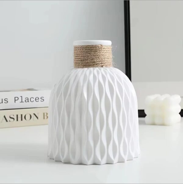 Ripple Texture Plastic Vase Decor - Image 11