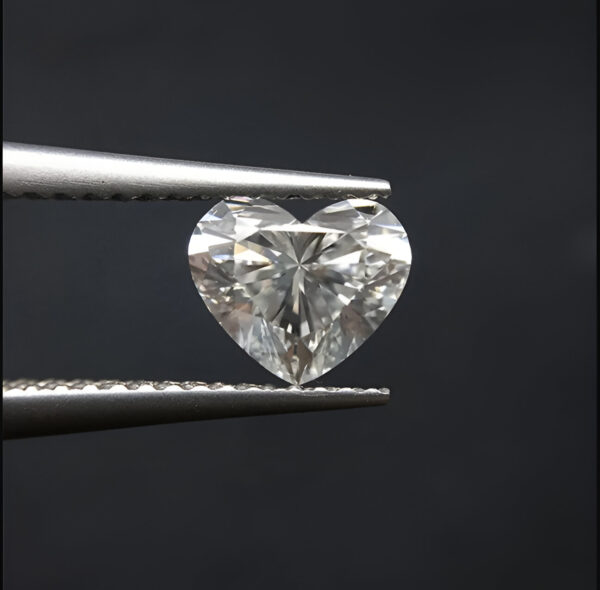 Gold Moissanite Necklace Heart Mom Pendant - Image 9