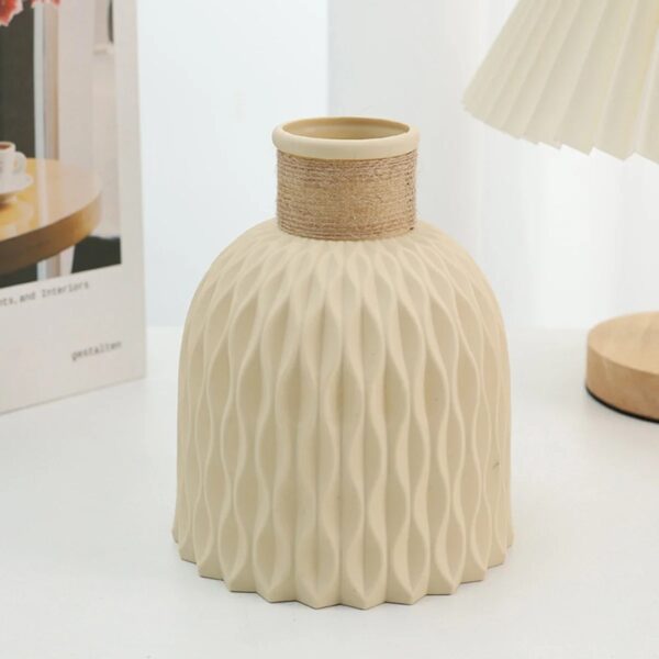 Ripple Texture Plastic Vase Decor - Image 13
