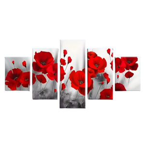 Floral Canvas Print Red Poppies