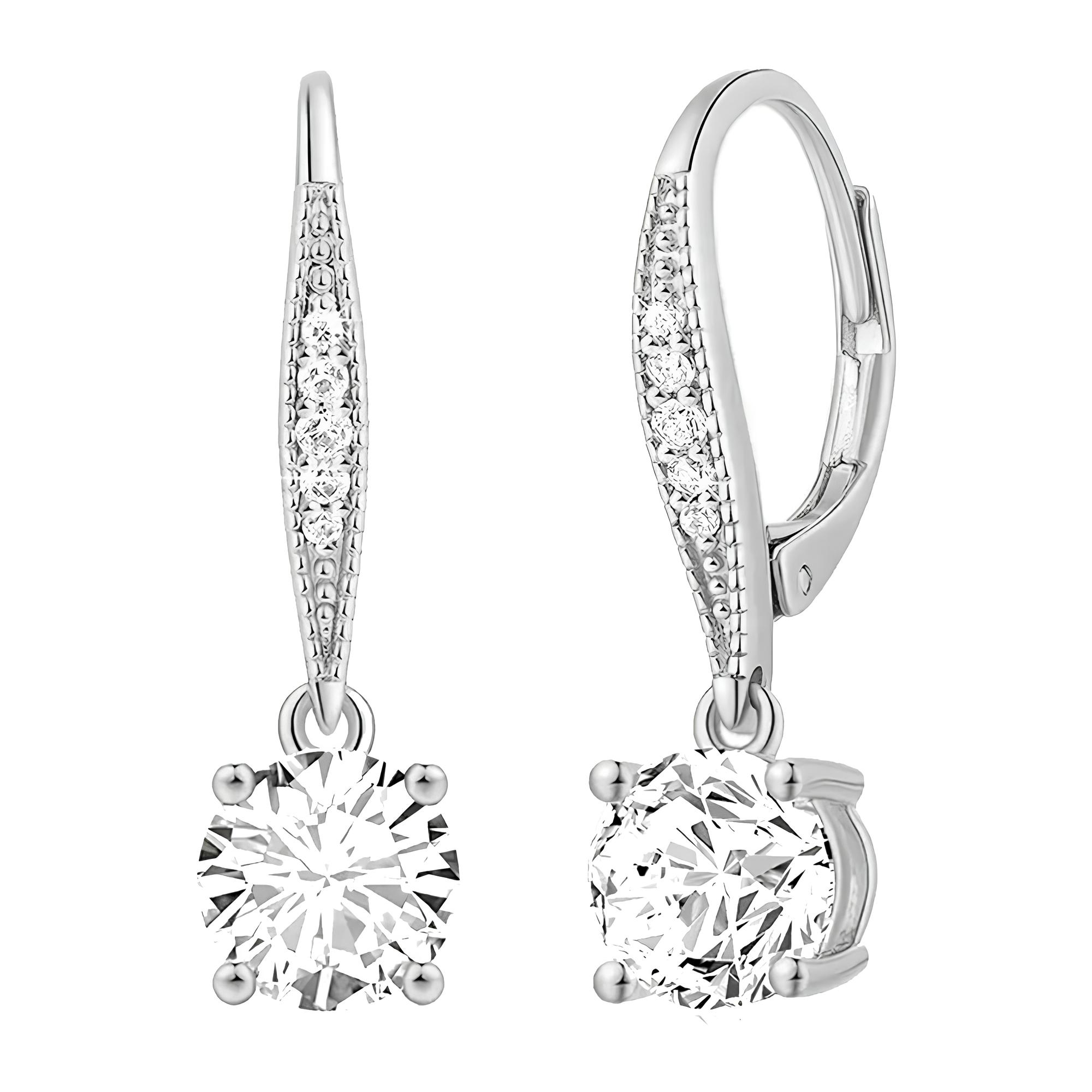 Moissanite Dangle Earrings Sparkle Elegance - Image 3