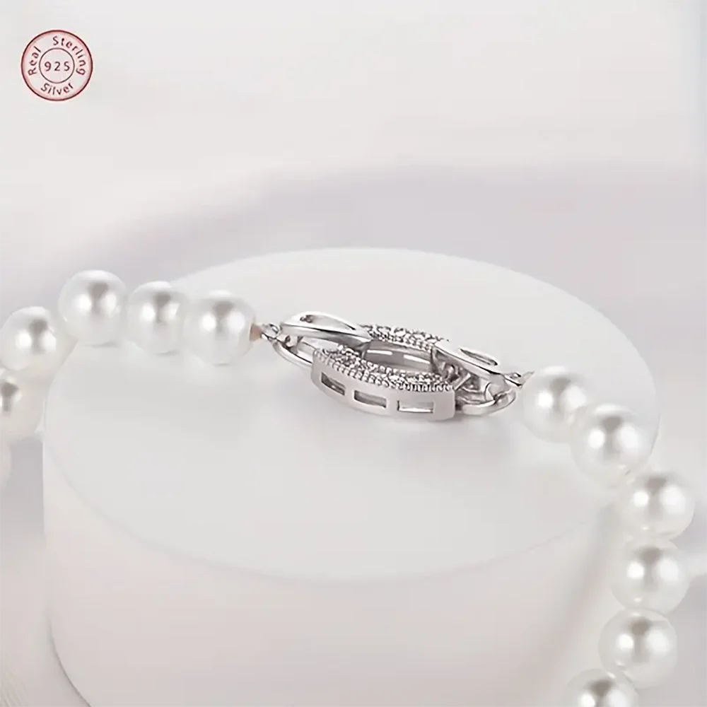 Freshwater Pearl Bracelet with CZ - Image 10