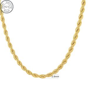 gold rope chain necklace