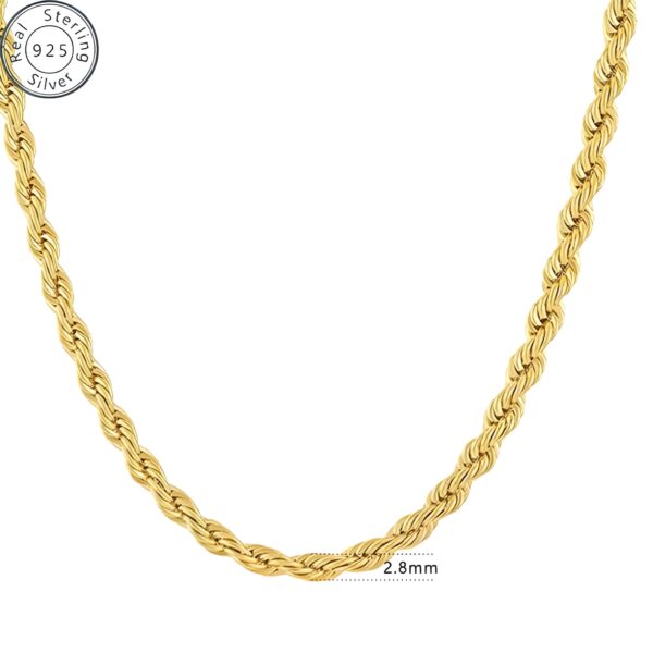 gold rope chain necklace