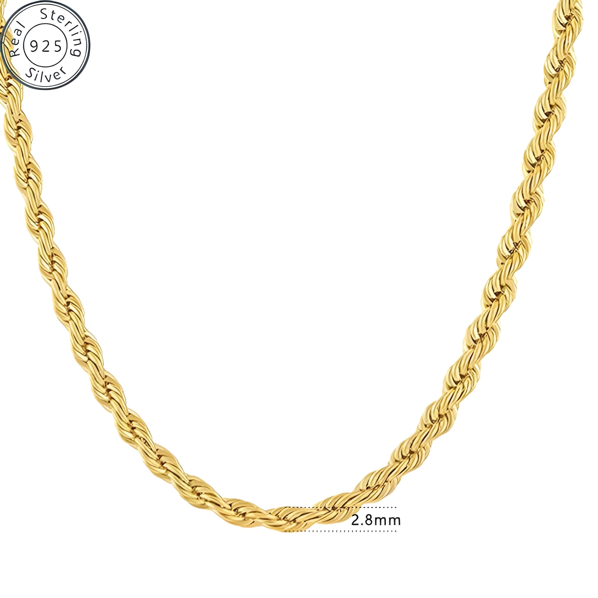 gold rope chain necklace