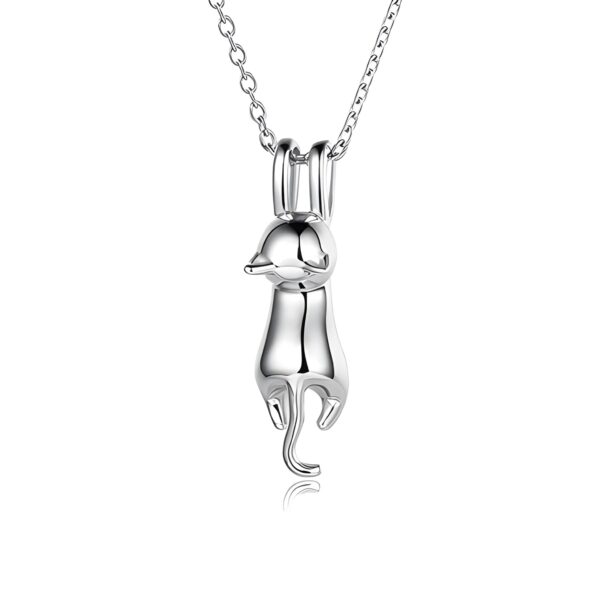 Sterling Silver Cat Necklace for Women – Dainty Kitten Pendant - Image 6