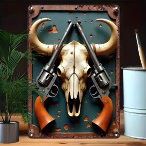 cowboy skull wall art