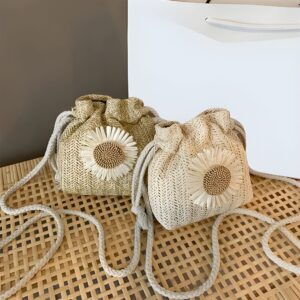 Summer Straw Crossbody Bag