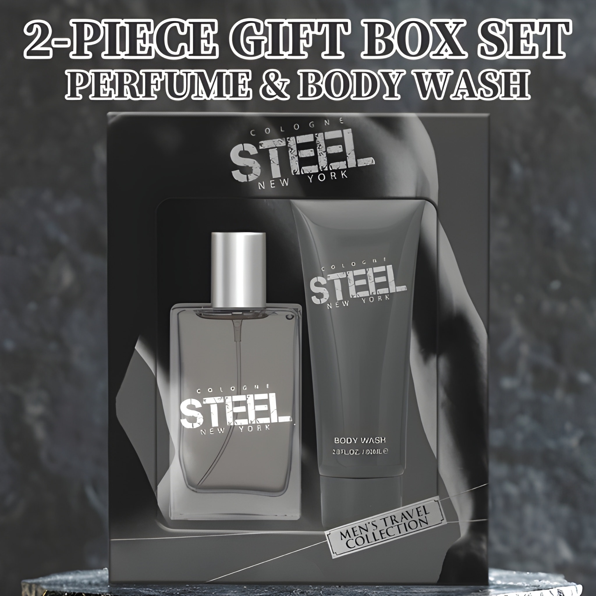 Steel Men’s Eau de Toilette Gift Set - Image 2
