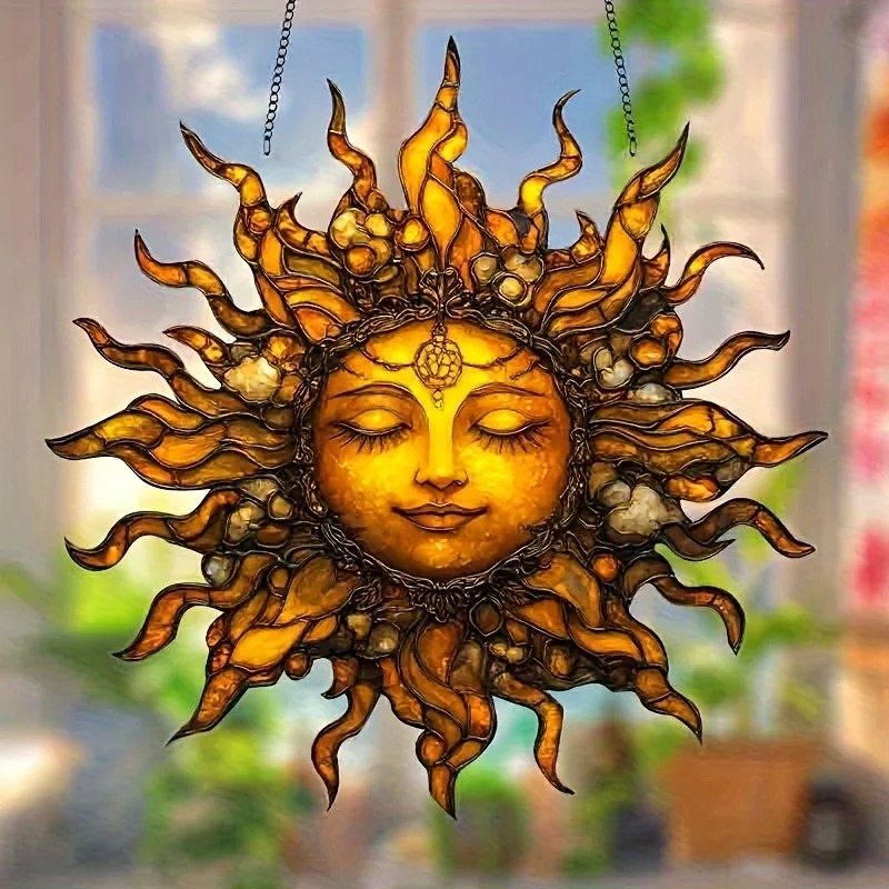Boho Sun Face Suncatcher