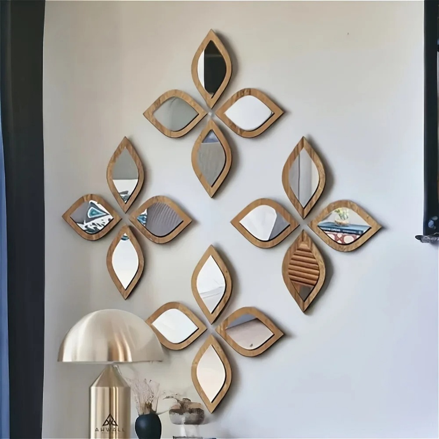 Boho Tear-Shaped Acrylic Wall Mirror
