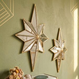 Creative mirrored octagonal star wall hanging