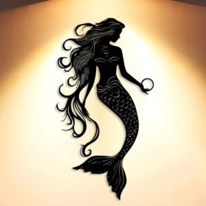 Elegant Mermaid Metal Wall Art