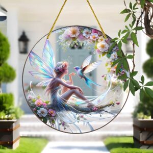 Round Fairy Angel Acrylic Hanging