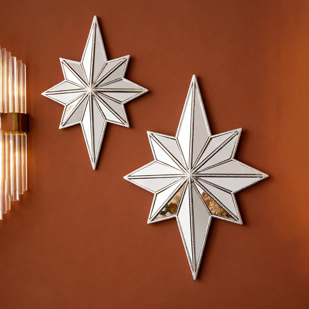 Creative Mirrored Octagonal Star Wall Hanging - Image 2