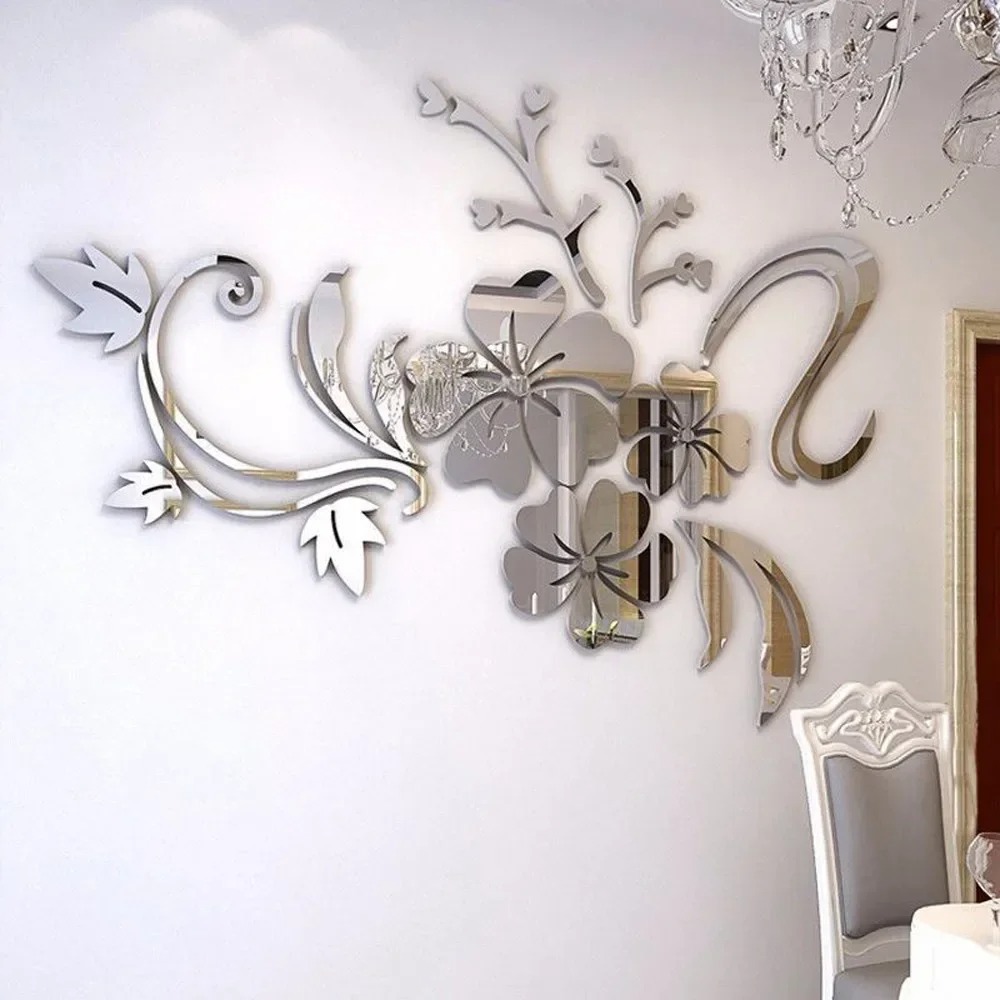 3D Flower Acrylic Mirror Wall Stickers - Image 3