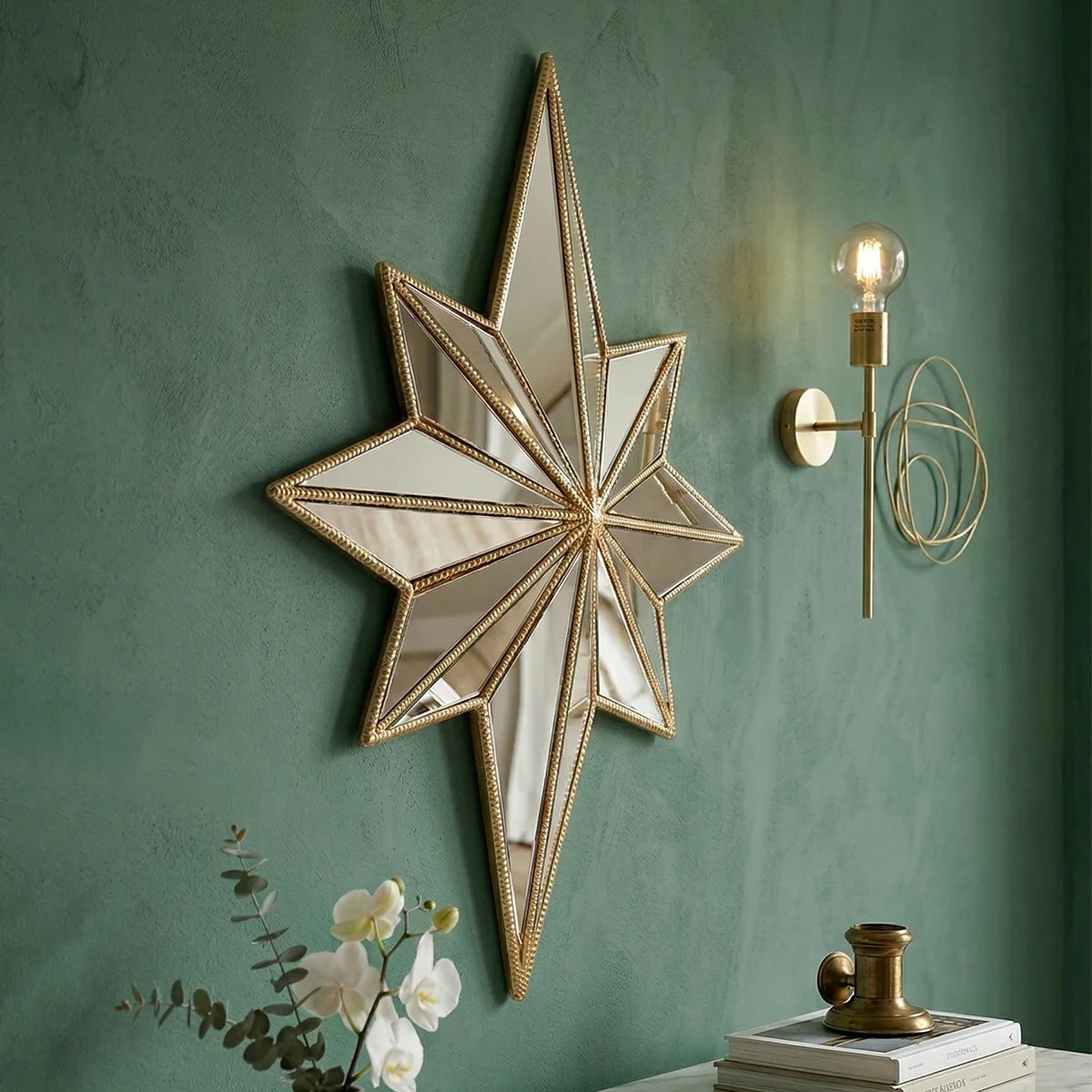 Creative Mirrored Octagonal Star Wall Hanging - Image 3