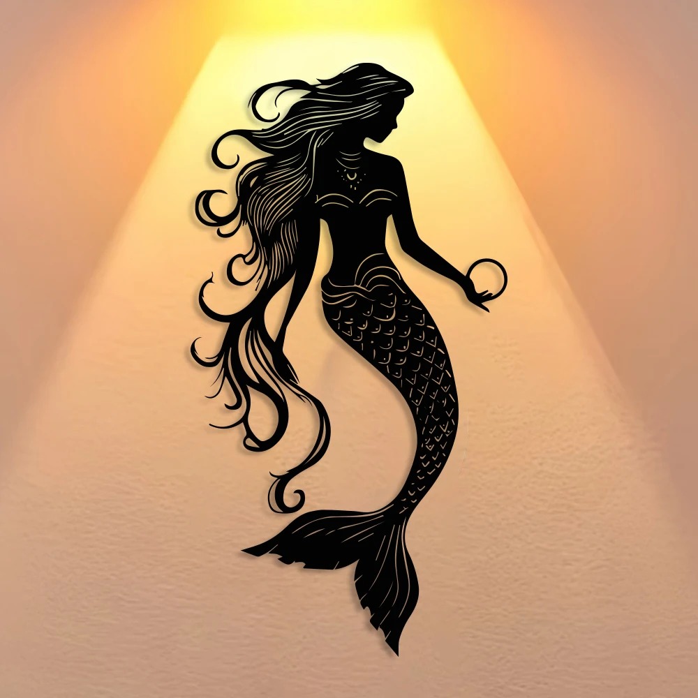 Elegant Mermaid Metal Wall Art - Image 5