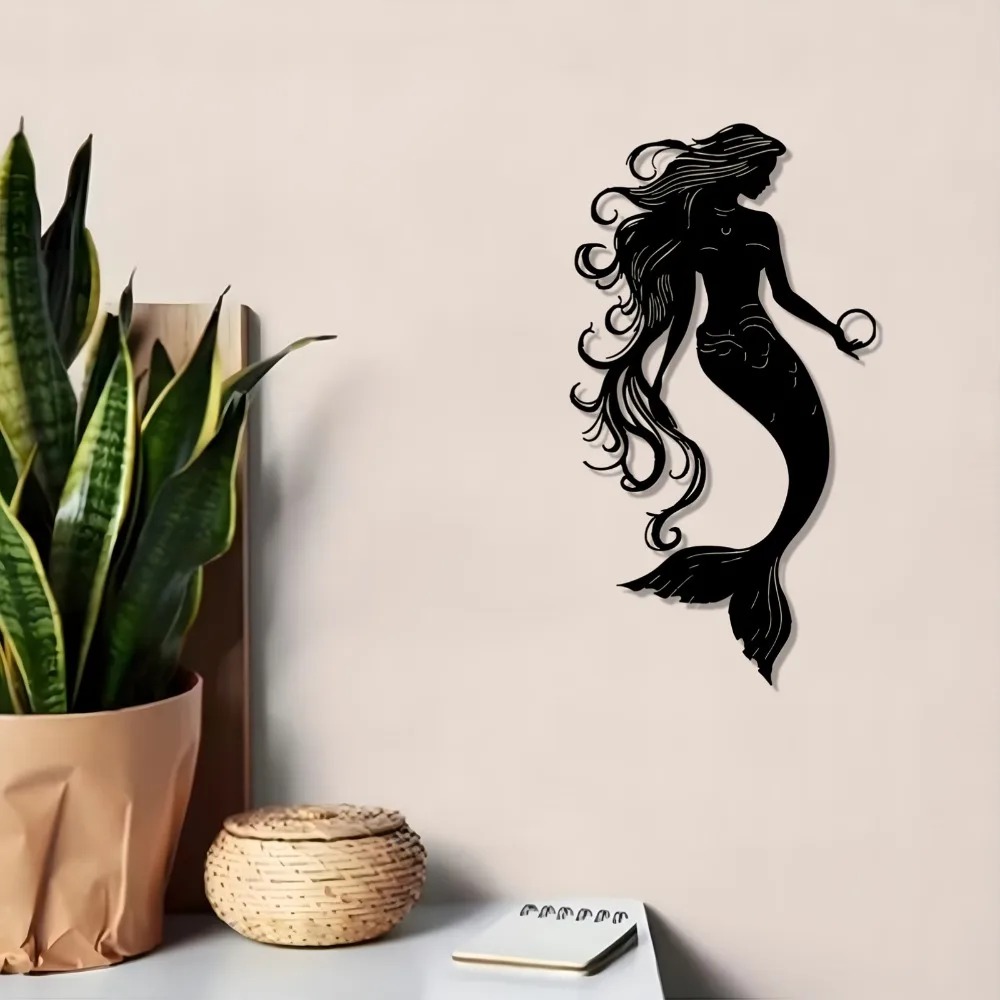Elegant Mermaid Metal Wall Art - Image 6