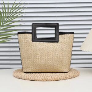 Retro Woven Straw Tote Bag
