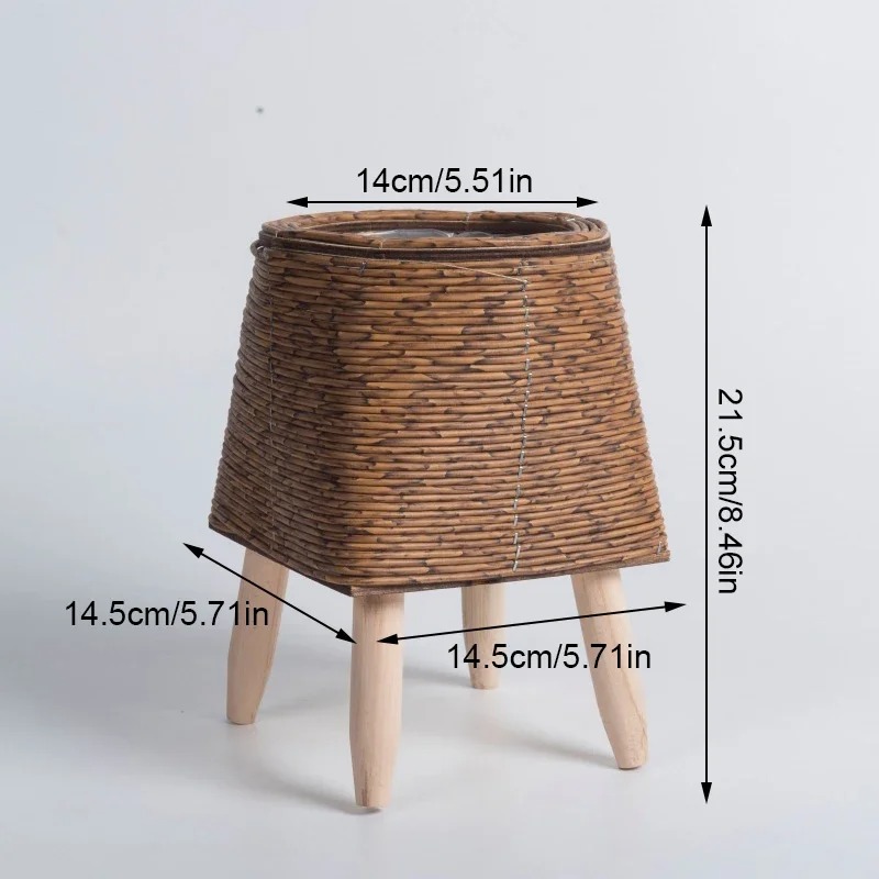 Nordic Imitation Rattan Plant Stand Basket with Removable Legs - Image 5