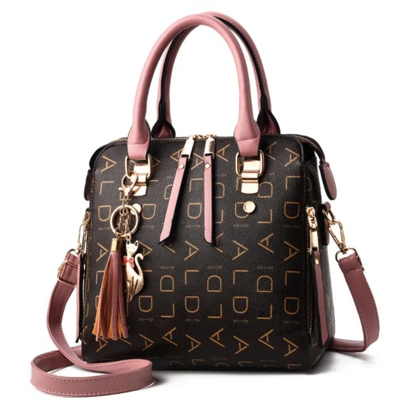 Fashion English Letter PU Leather Handbag - Image 6